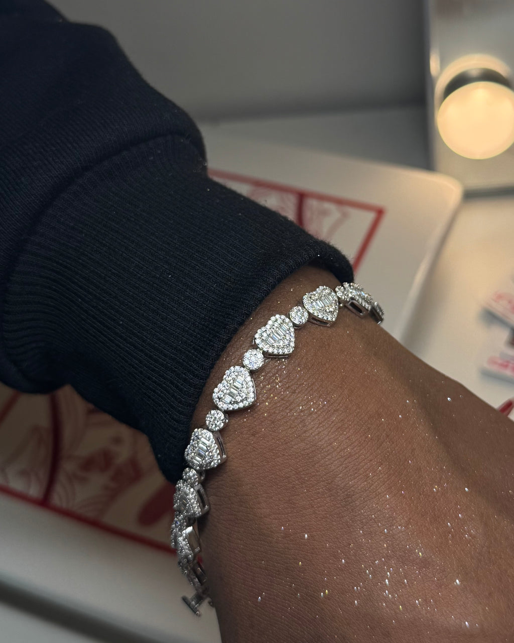 Moissanite Heart Tennis