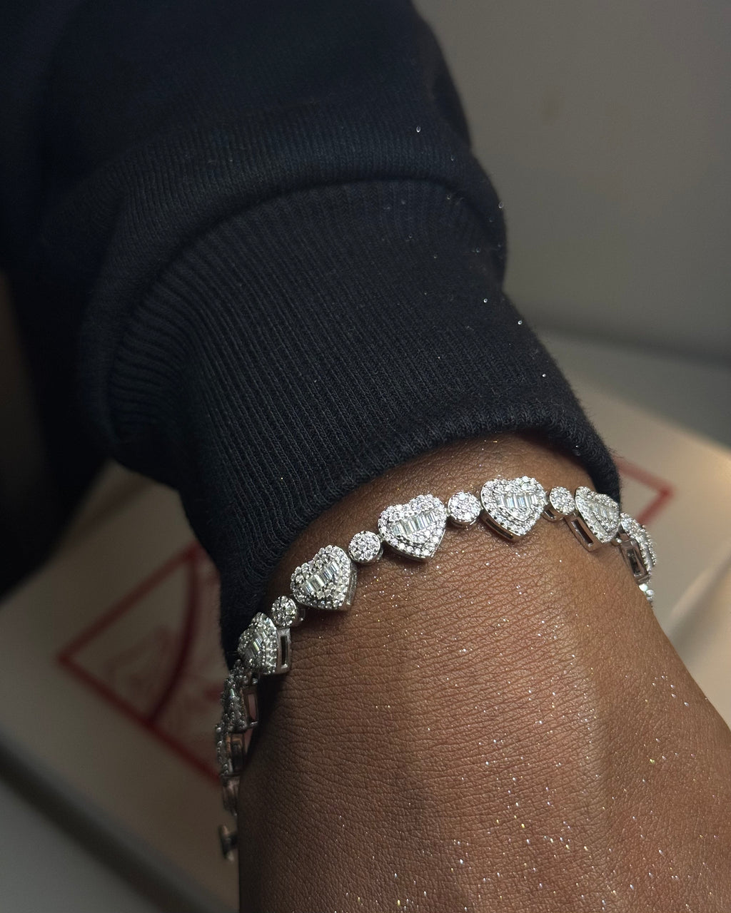 Moissanite Heart Tennis