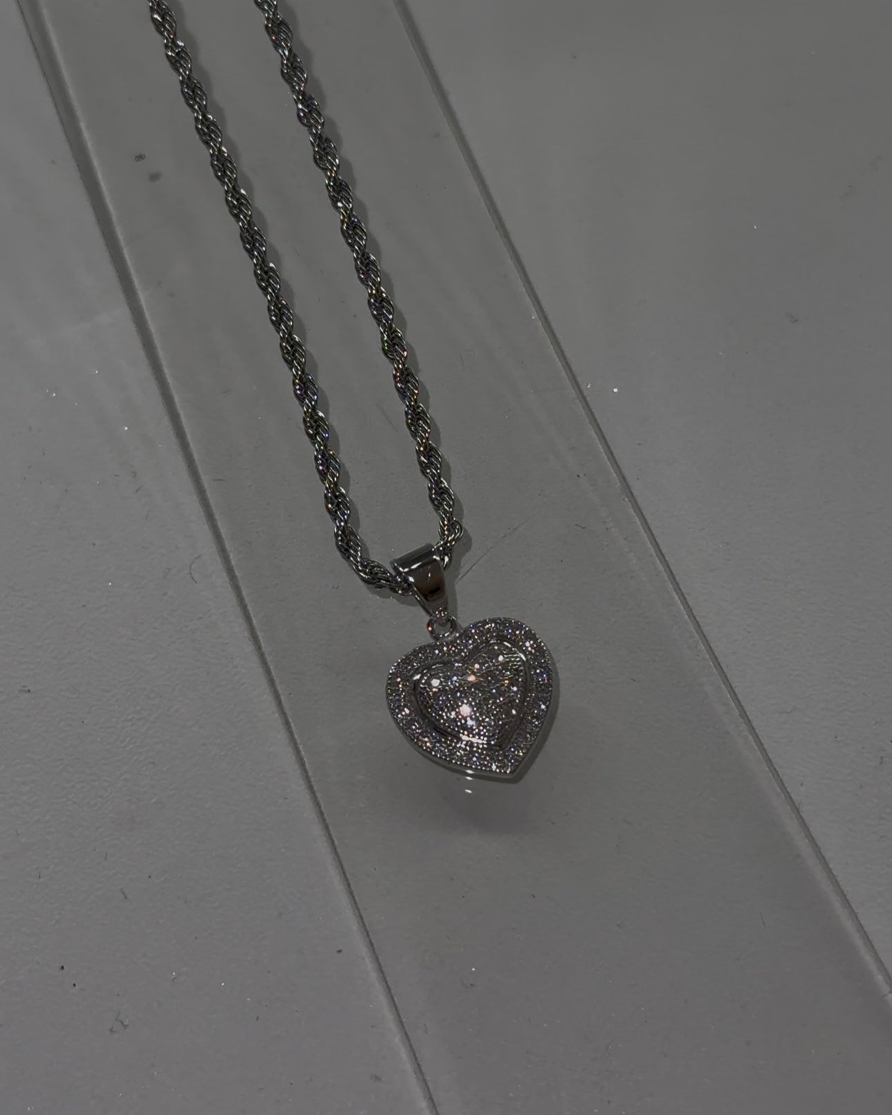 925 silver Heart Rope