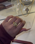 Nugget Cross Ring